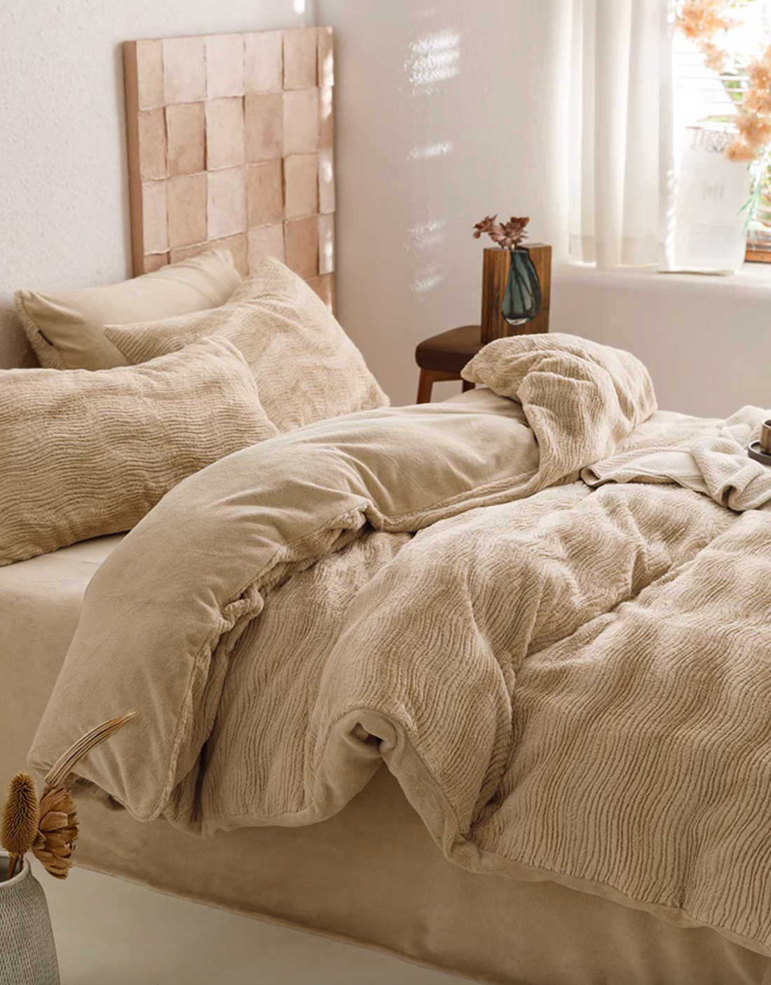 Luxe Fur Duvet Cover, Sheet & Sham Set