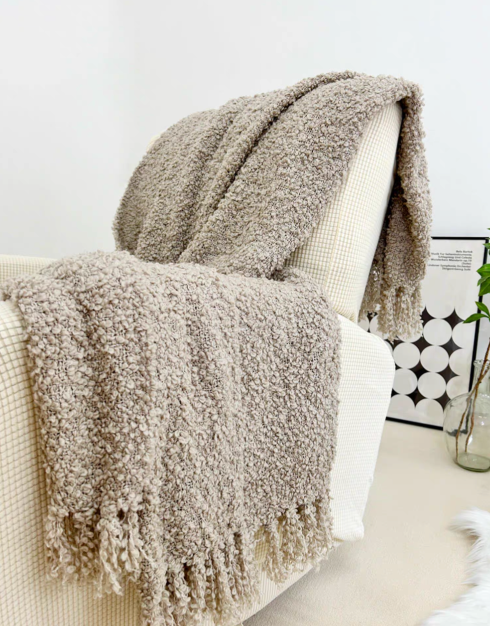 Luxurious Textured Mulberry Throw Blanket