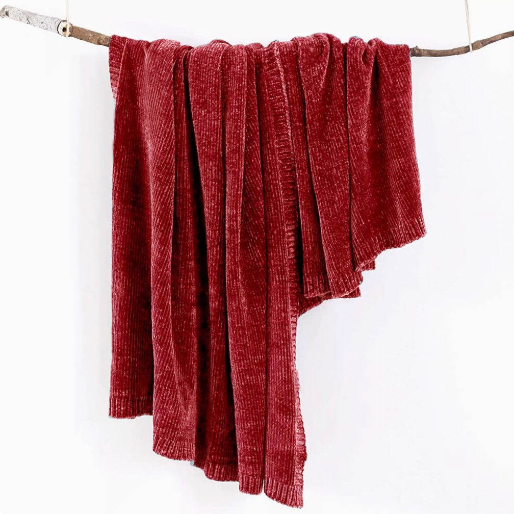 EcoSoft Chenille Knit Throw Blanket