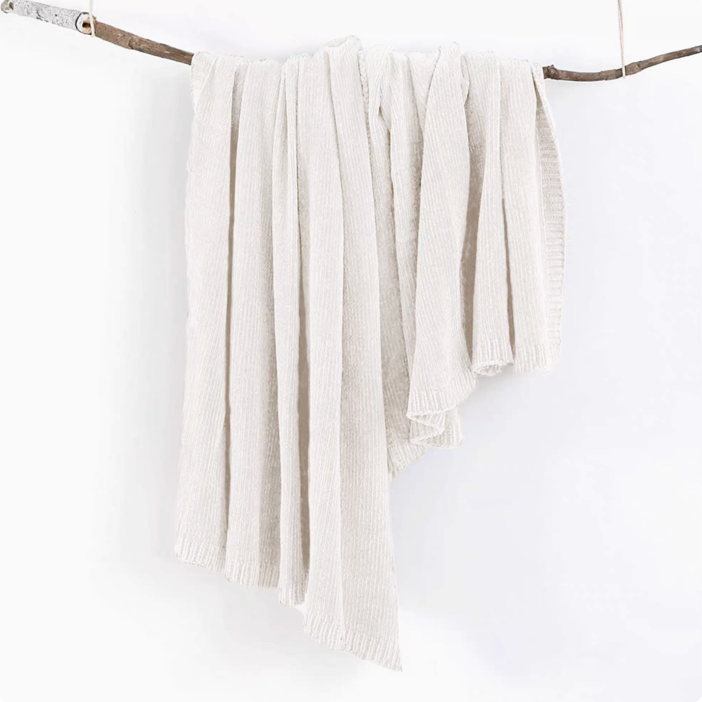 EcoSoft Chenille Knit Throw Blanket