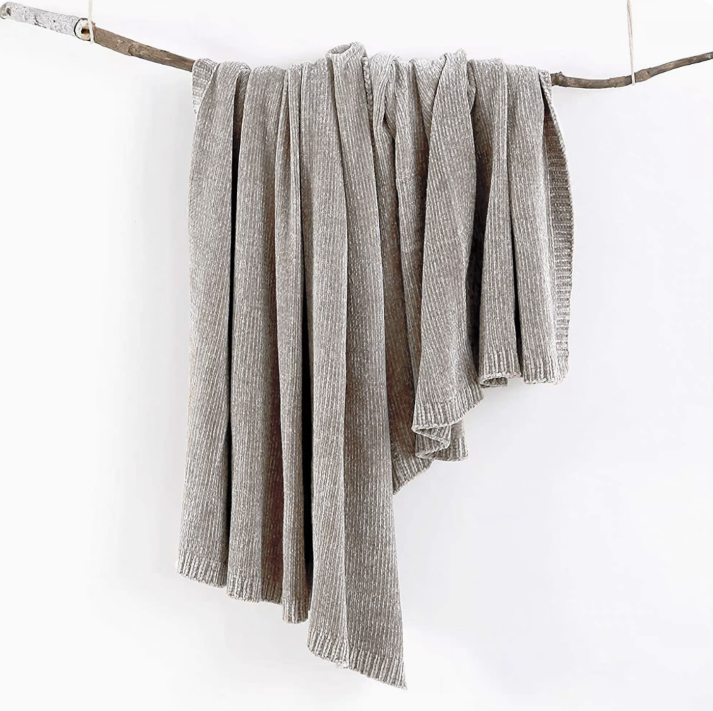 EcoSoft Chenille Knit Throw Blanket