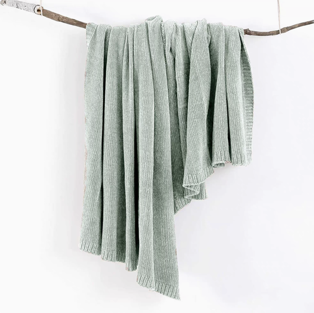 EcoSoft Chenille Knit Throw Blanket
