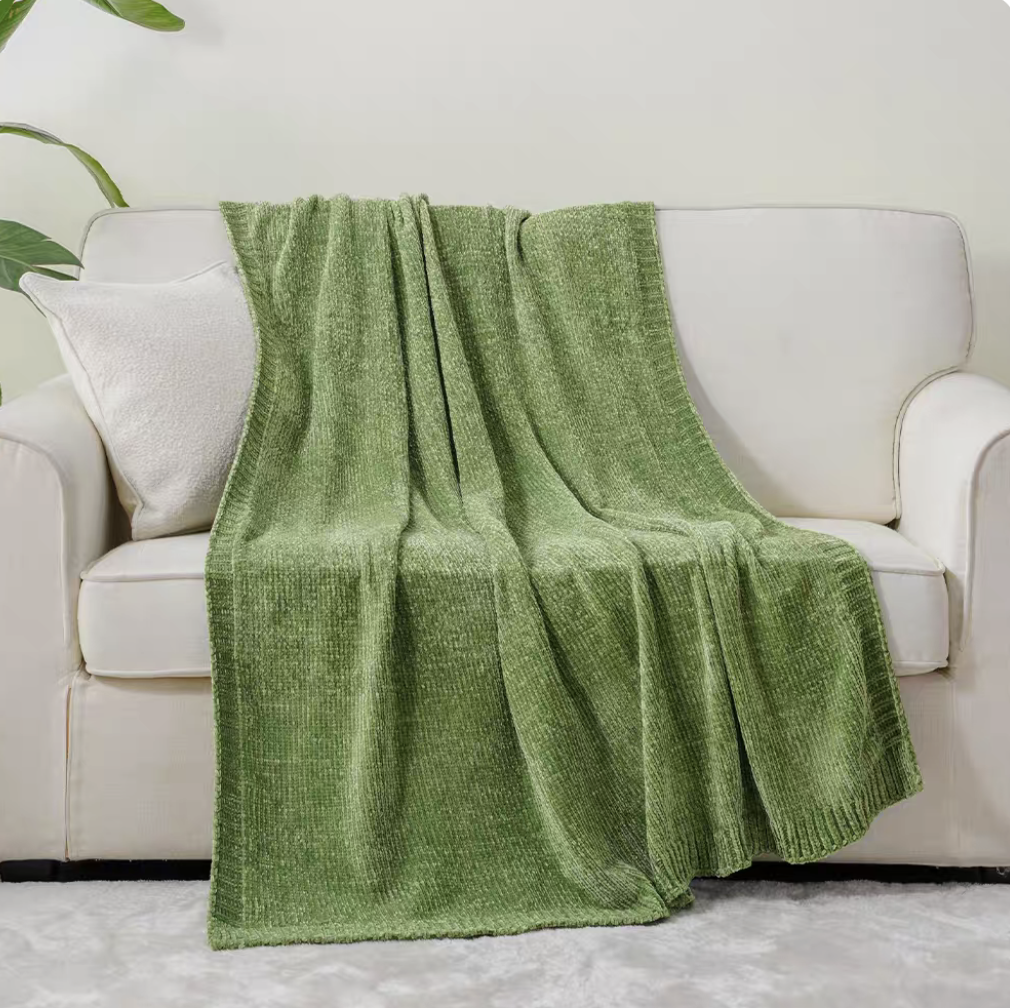 EcoSoft Chenille Knit Throw Blanket
