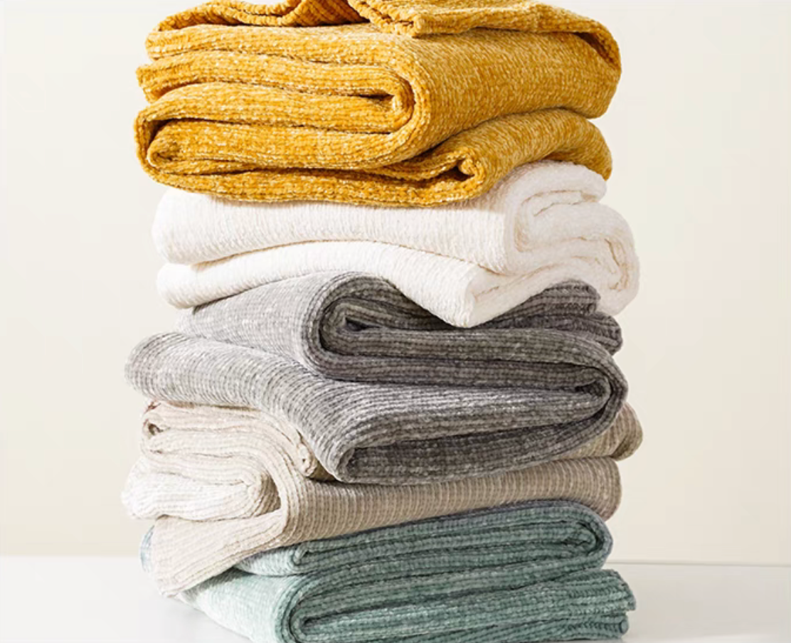 EcoSoft Chenille Knit Throw Blanket
