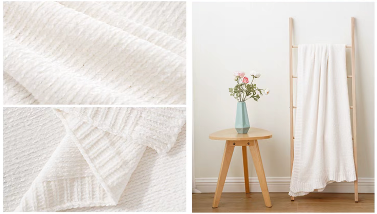 EcoSoft Chenille Knit Throw Blanket