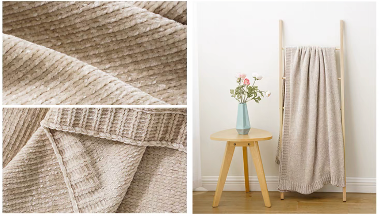 EcoSoft Chenille Knit Throw Blanket