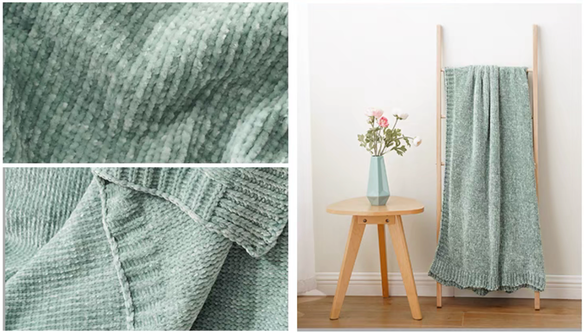EcoSoft Chenille Knit Throw Blanket