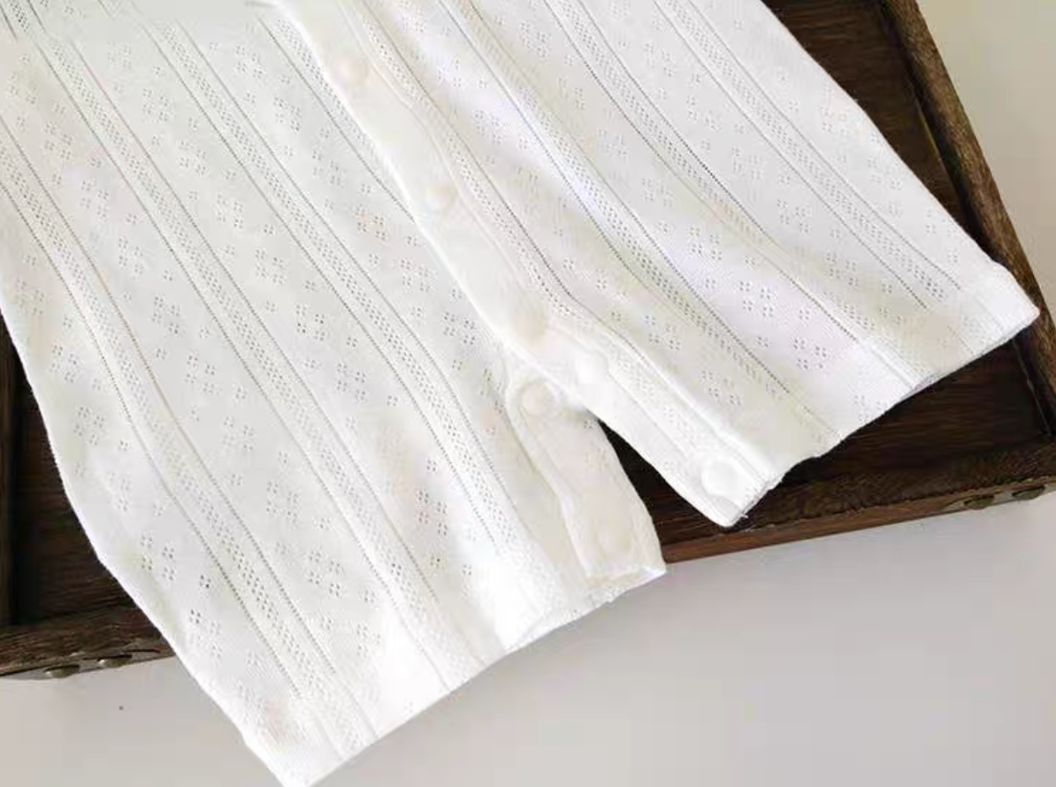 Cotton Short-Sleeve Summer Romper