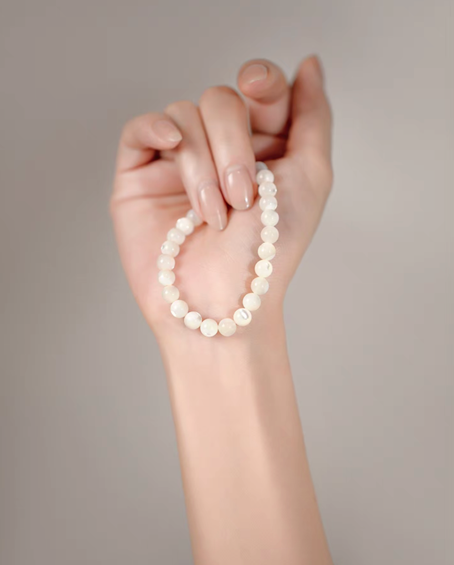 Natural Mother-of-Pearl Stretch Bracelet