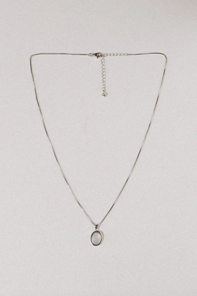 Ethereal Elegance Gray Agate Necklace & Choker Set