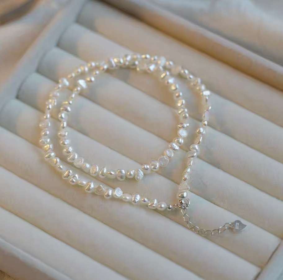 Elegant Irregular Freshwater Pearl Necklace