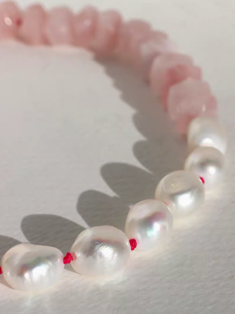 Elegant Freshwater Pearl & Gemstone Statement Choker