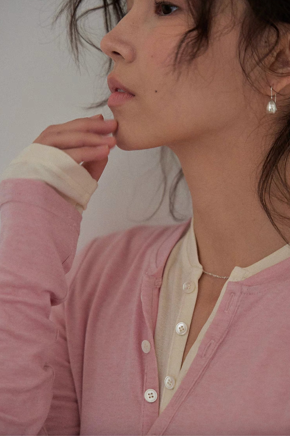 EcoSoft Tencel Wool Button-Up Tee