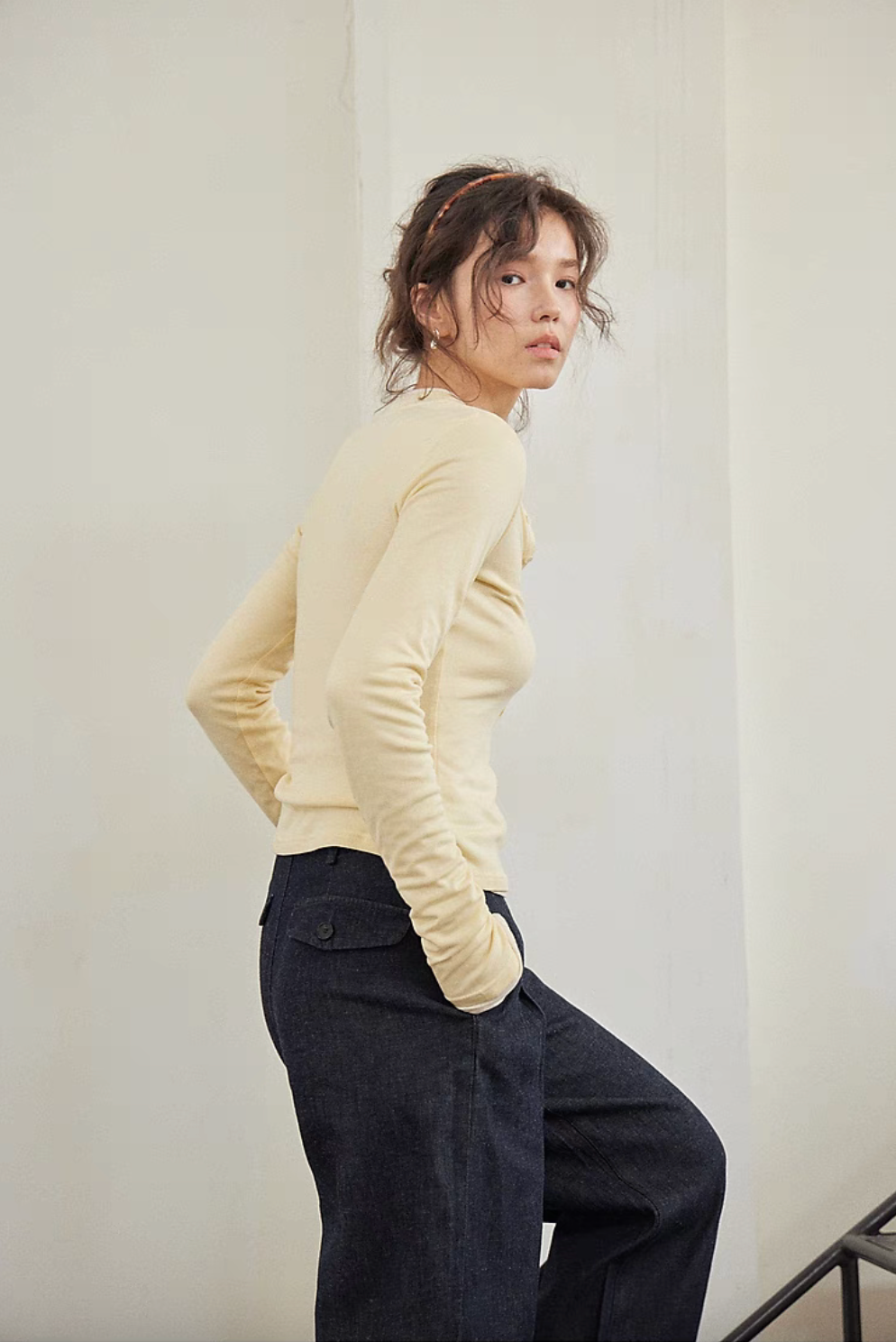 EcoSoft Tencel Wool Button-Up Tee