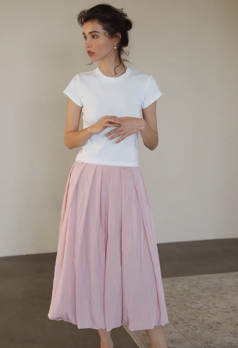 Elegant Bloom Midi Skirt