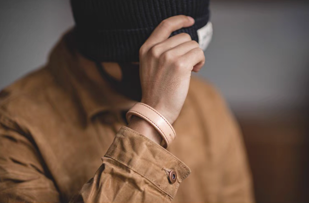 Vintage Thunderbird Leather Cuff Bracelet