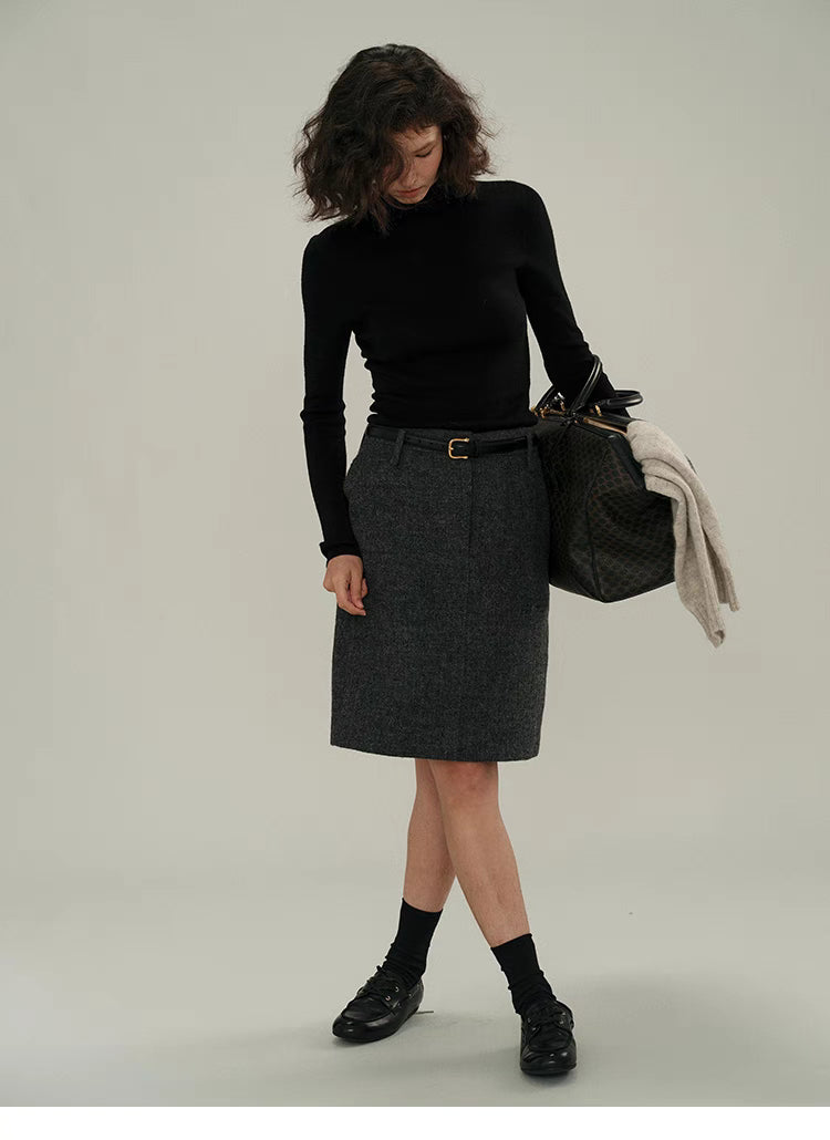 Classic Merino Wool Mock Neck Sweater