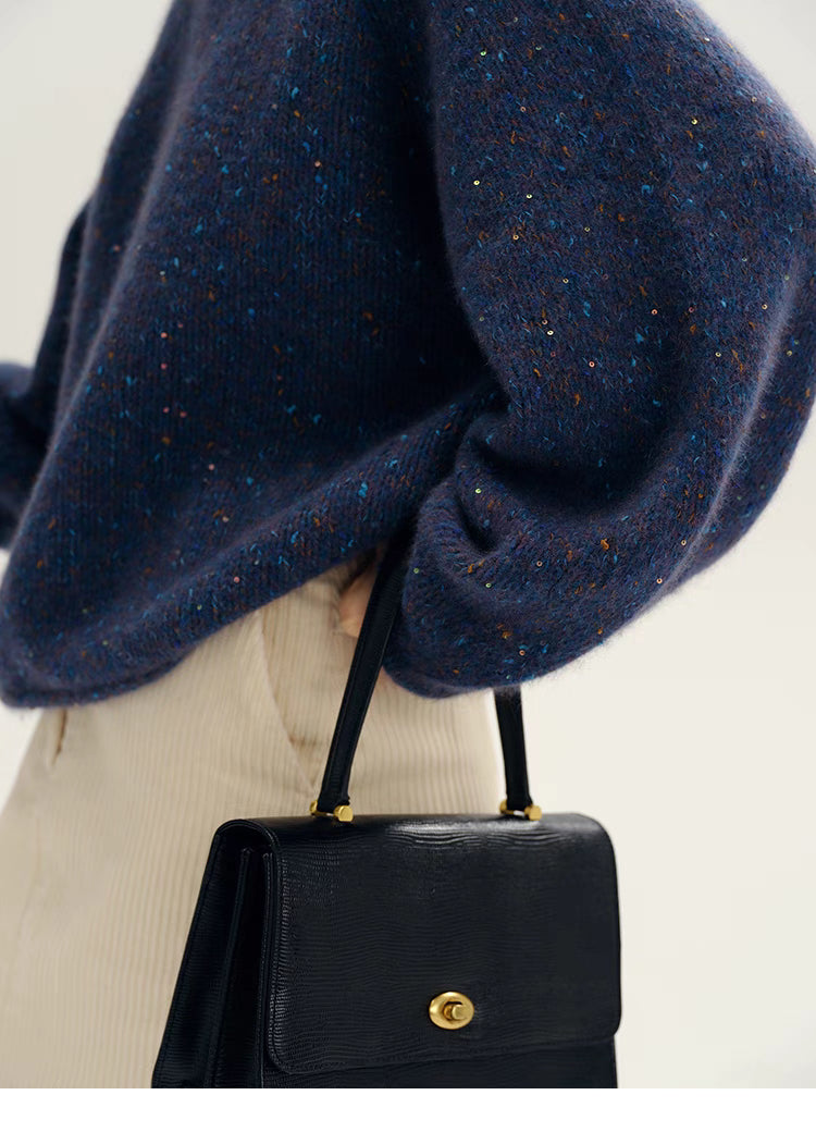 Confetti-Knit Relaxed Crewneck Sweater