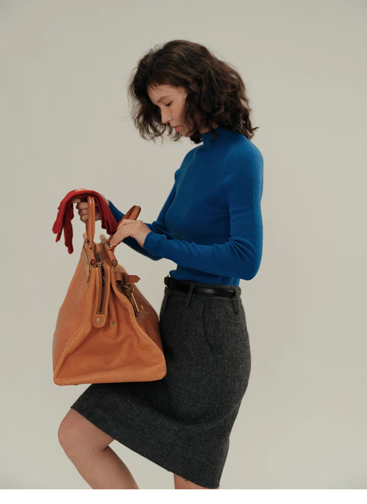 Classic Merino Wool Mock Neck Sweater