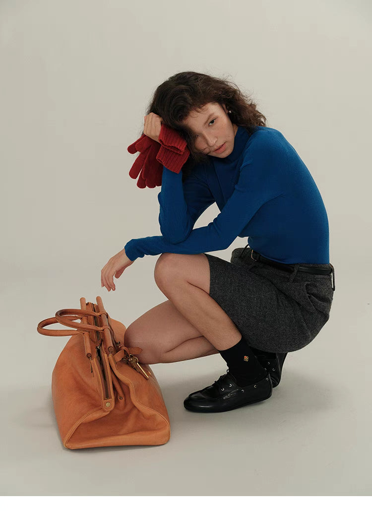 Classic Merino Wool Mock Neck Sweater