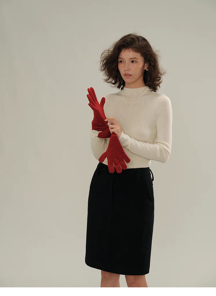 Classic Merino Wool Mock Neck Sweater