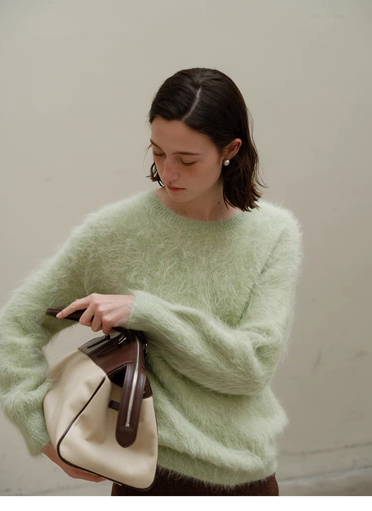 Alpaca-Blend Cozy Crewneck Sweater