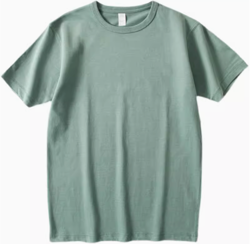 Classic Sage Everyday Tee mineral blue color front view short sleeve crewneck cotton t-shirt