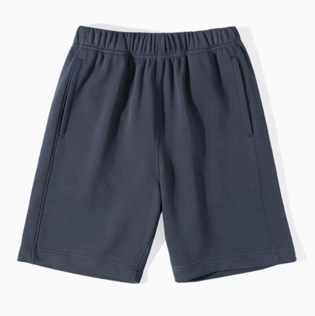 Cloth Relaxed Shorts Charcoal Gray front view featuring clean structure and slant pocket design