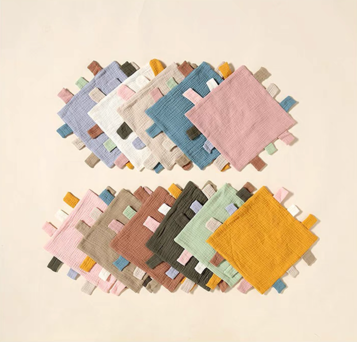 Multicolor sensory baby comfort teething cloth toy all colors overview