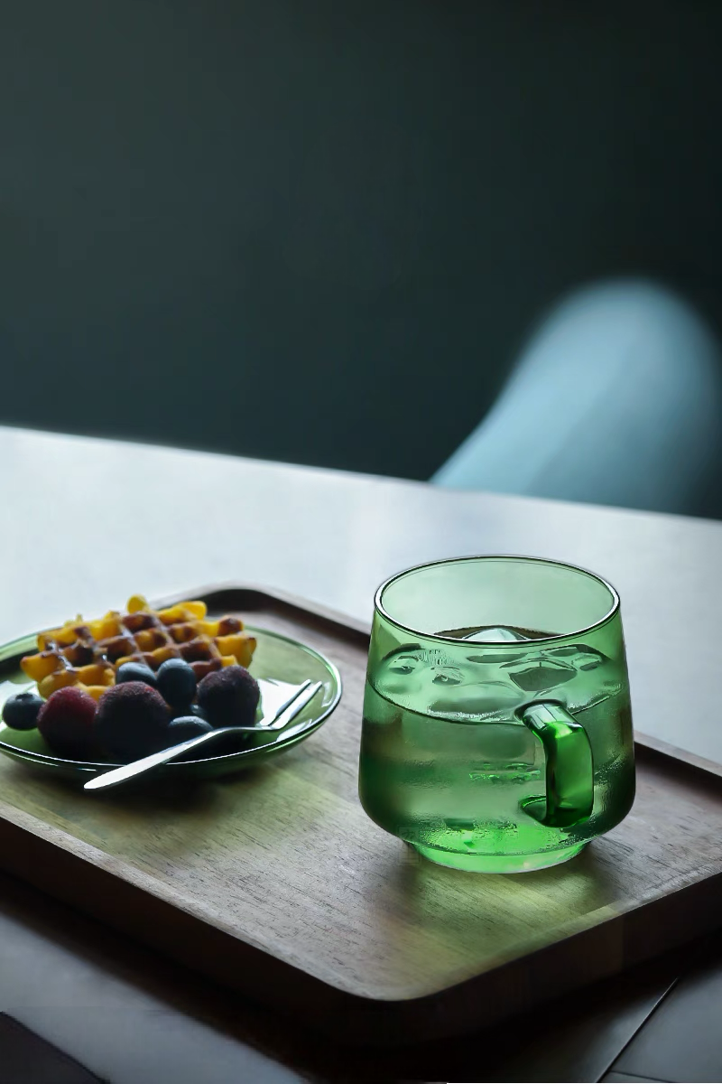 Aurora Harmony Glass Cup & Saucer Set