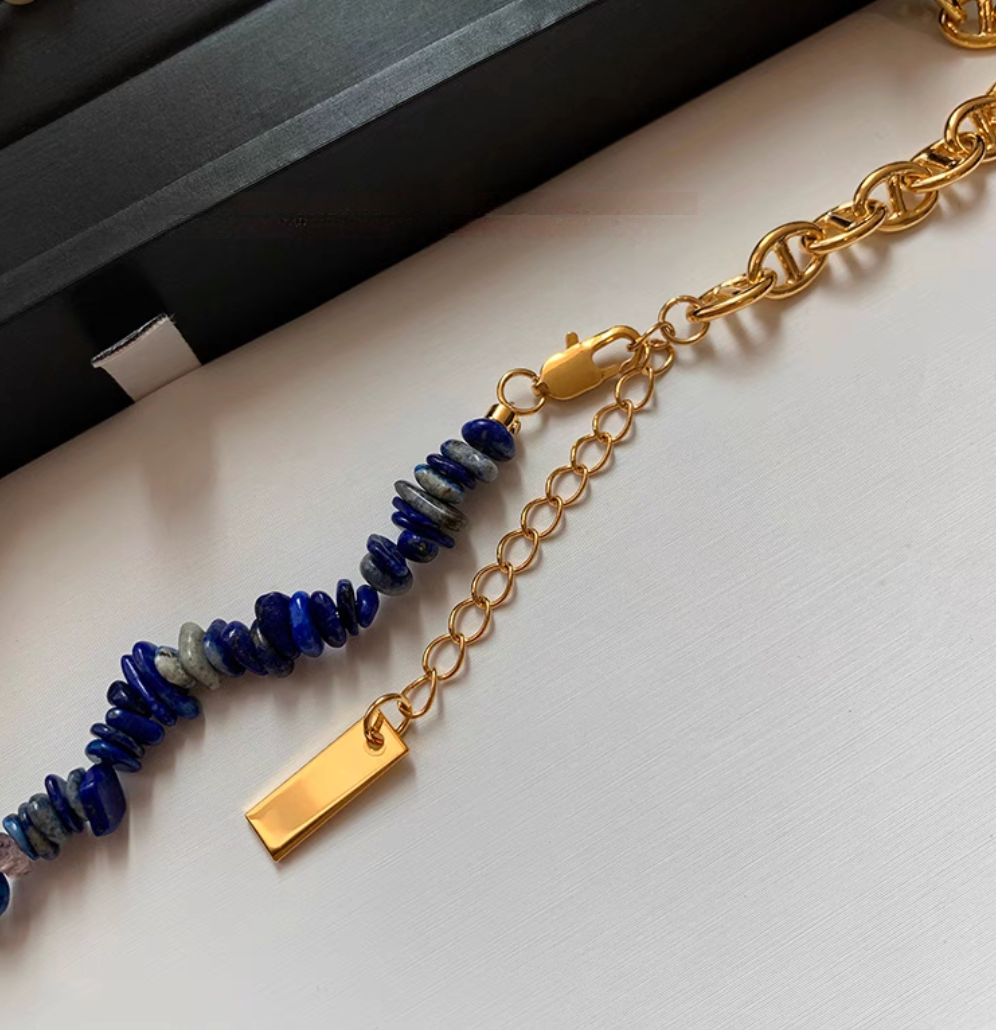 Luxe Lapis & Pearl Harmony Necklace