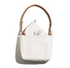 Ameikaji retro canvas shoulder bag with inner pouch and leather strap front view
