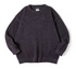 Dark purple chenille knit sweater flat lay showing soft texture and crew neckline