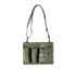 Army green men’s functional crossbody bag front view with adjustable strap and multi-pockets