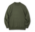 Army green men’s half-turtleneck sweater flat lay front view