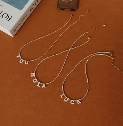 Personalized Shell Initial Necklace