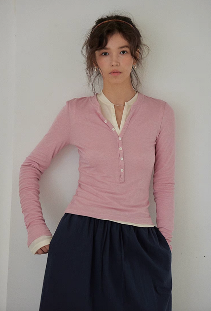 EcoSoft Tencel Wool Button-Up Tee