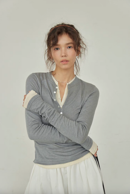 EcoSoft Tencel Wool Button-Up Tee