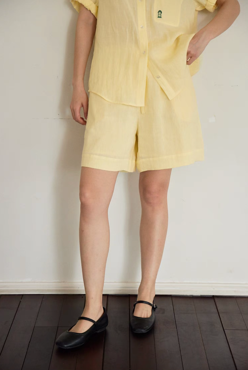Linen Roll-Up Sleeve Shirt &amp; Short Set
