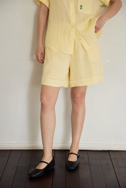 Linen Roll-Up Sleeve Shirt &amp; Short Set