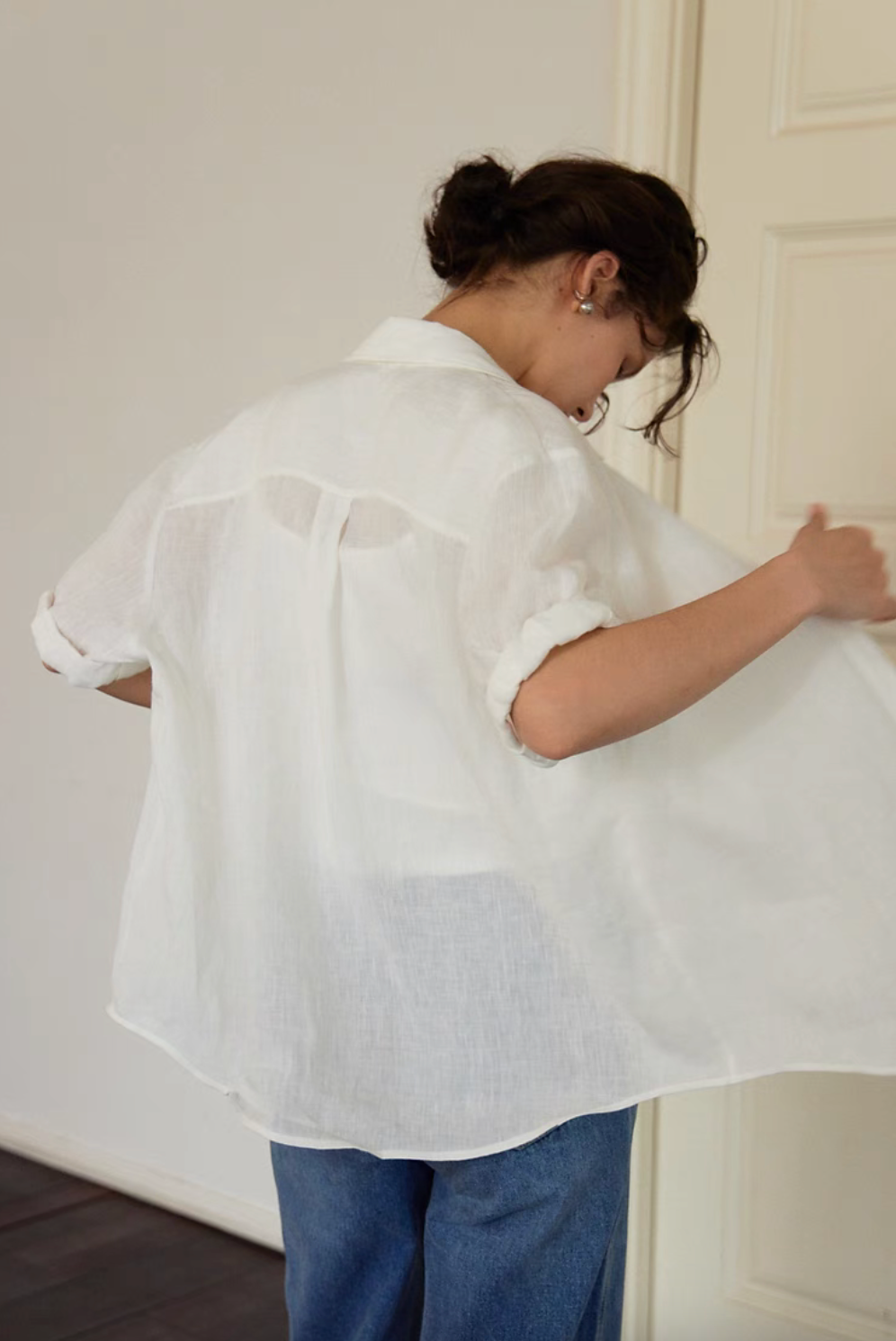 Linen Roll-Up Sleeve Shirt &amp; Short Set