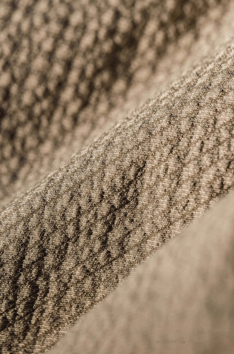 Macro photo showing high-density woven texture of the Urban Shield Jacket fabric