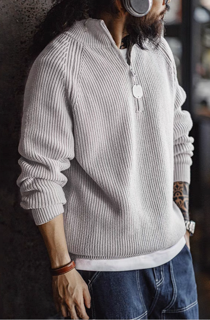 Ridge Half-Zip Pullover Sweater