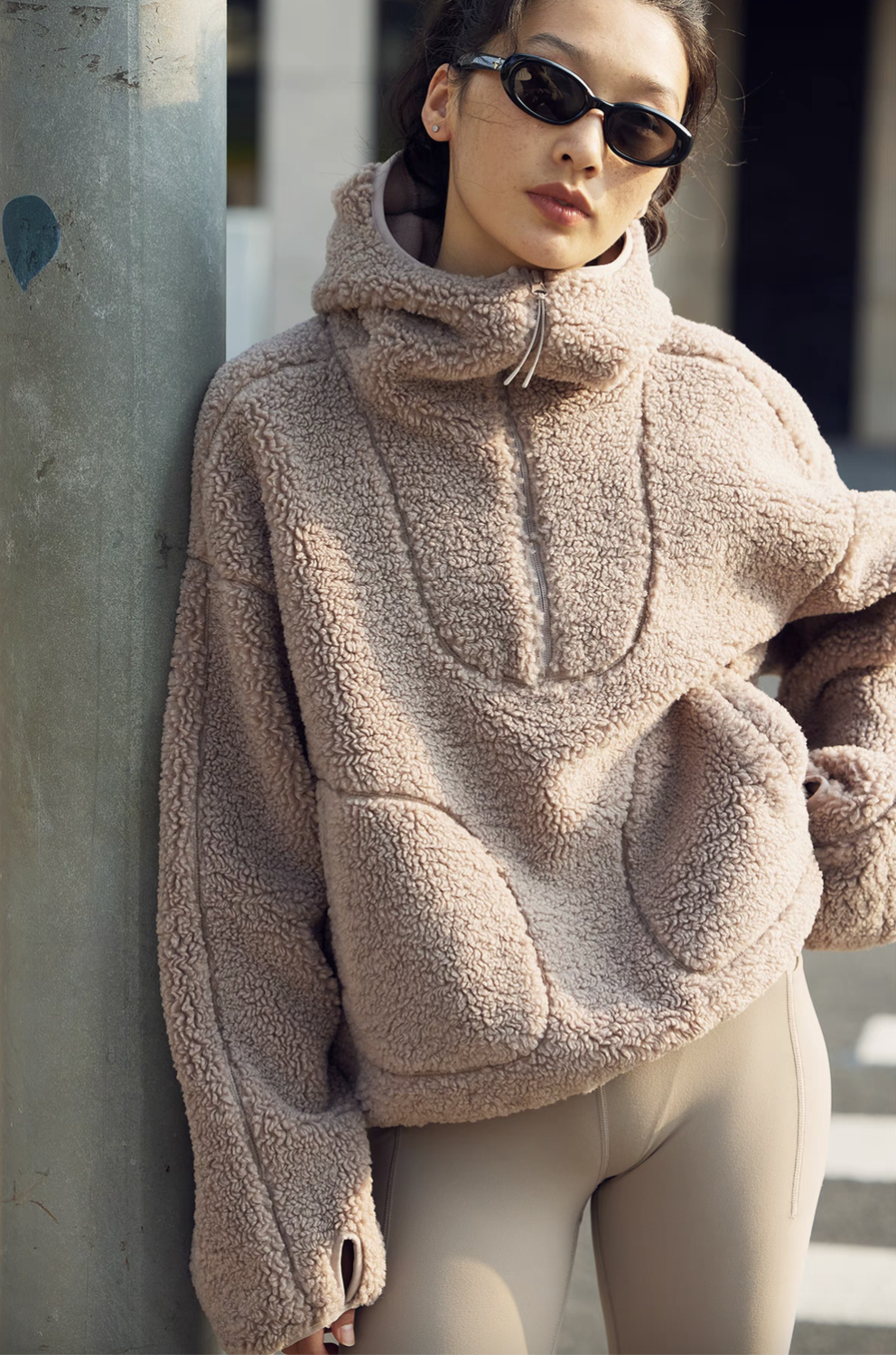 Cozy Sherpa Thermal Hoodie Pullover