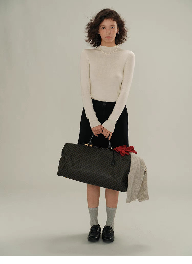Classic Merino Wool Mock Neck Sweater