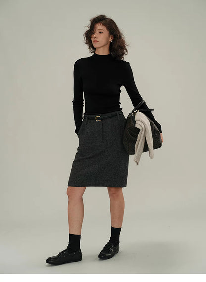 Classic Merino Wool Mock Neck Sweater
