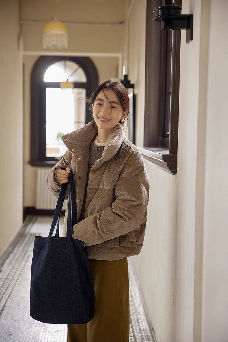 Cozy Quilted Corduroy Coat