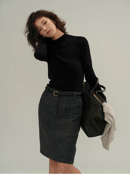 Classic Merino Wool Mock Neck Sweater