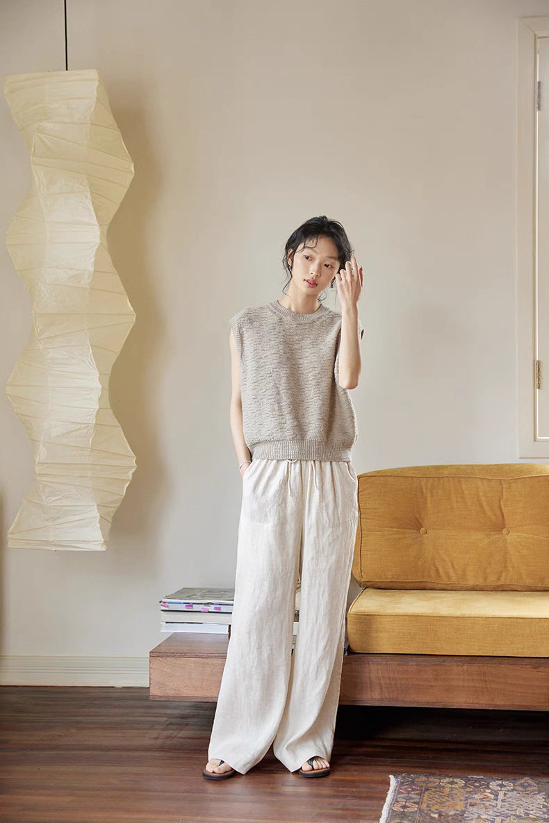 Serene Textured Sleeveless Knit Vest