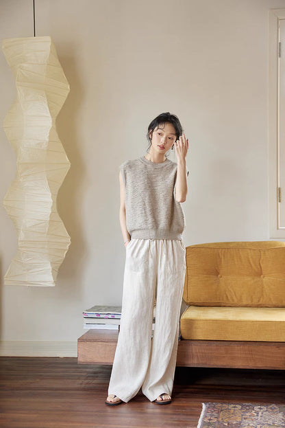Serene Textured Sleeveless Knit Vest